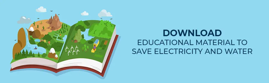 Download educational material to save electricity and water